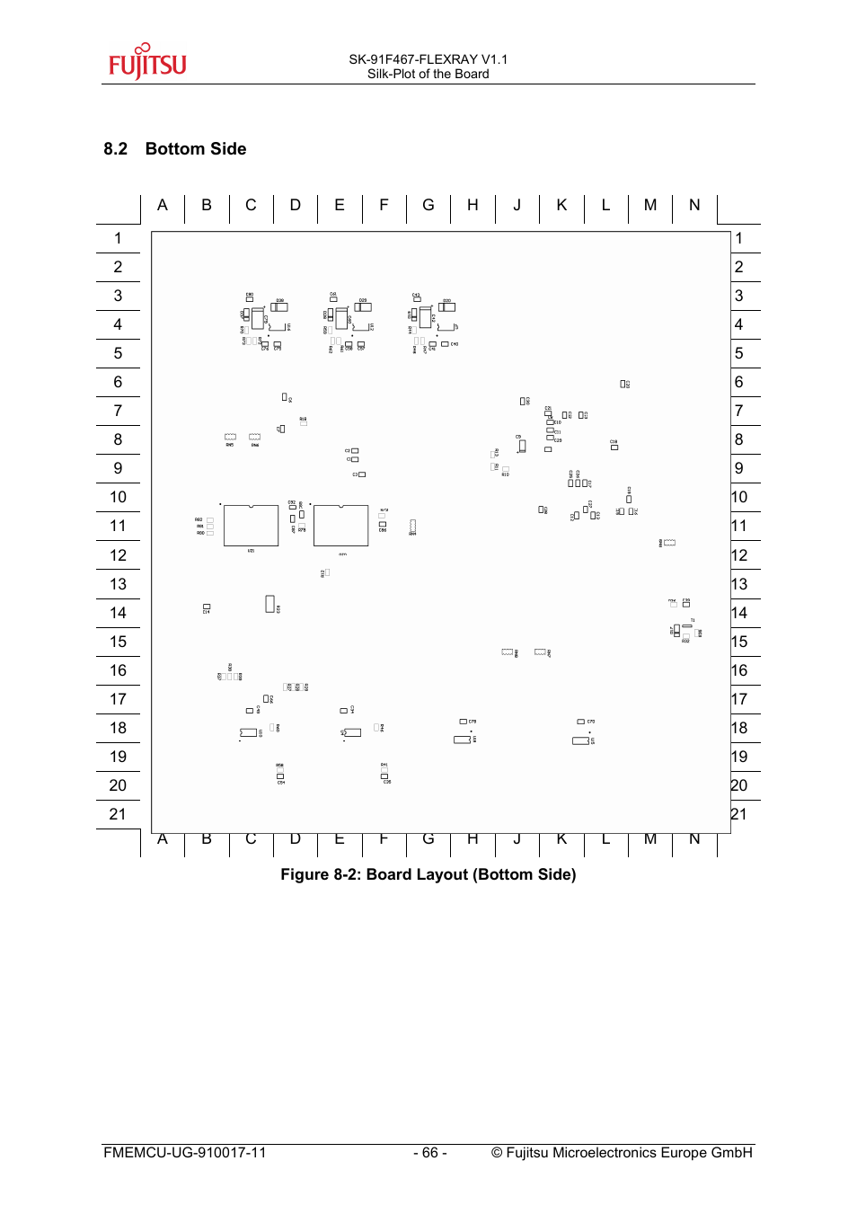 2 bottom side, Bottom side | FUJITSU MB91460 SERIES User Manual | Page 66 / 73