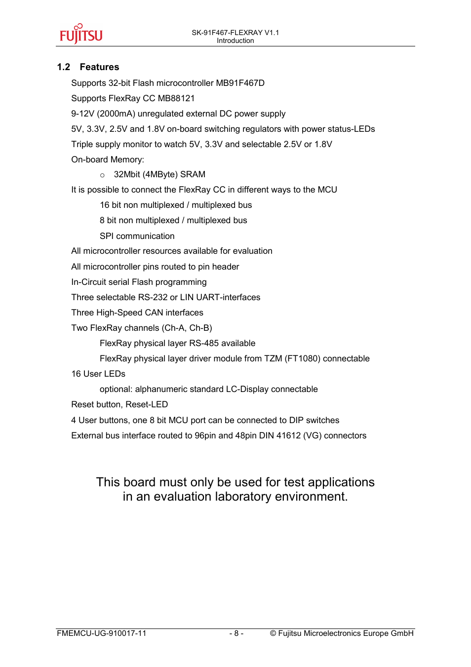 2 features, Features | FUJITSU MB91460 SERIES User Manual | Page 8 / 73