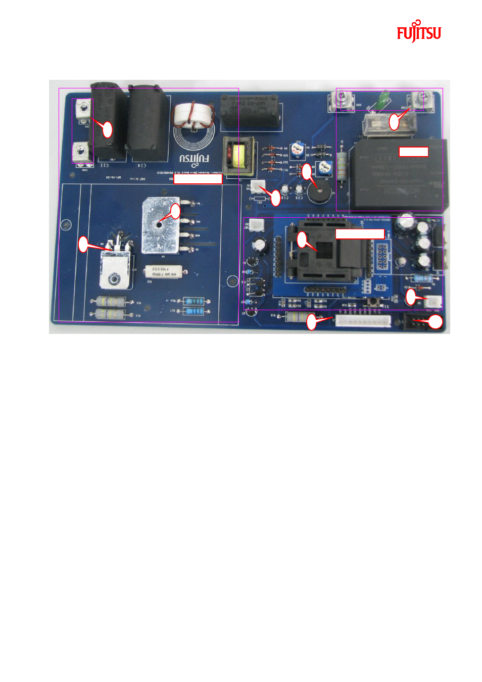 Main board | FUJITSU FMC-8FX FAMILY MB95F430 User Manual | Page 10 / 18