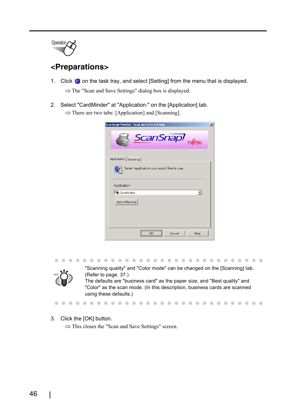 Preparations | FUJITSU SCANSNAP! FI-4110EOX2 User Manual | Page 62 / 97