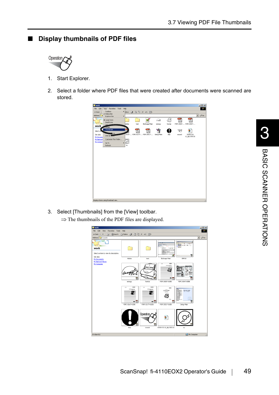 Display thumbnails of pdf files | FUJITSU SCANSNAP! FI-4110EOX2 User Manual | Page 65 / 97