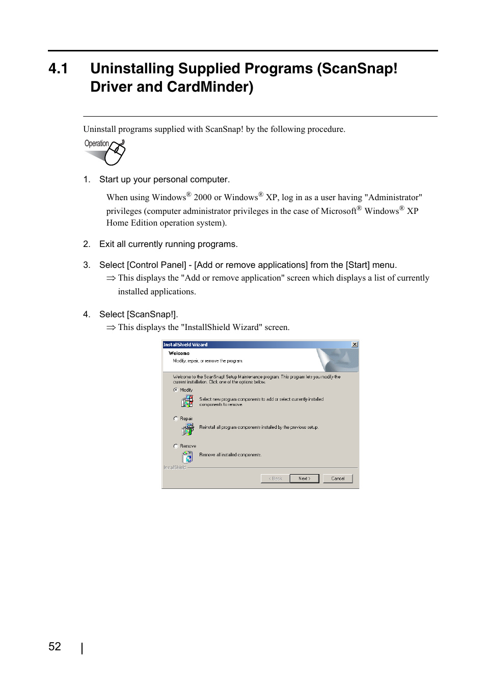 Cardminder)52 | FUJITSU SCANSNAP! FI-4110EOX2 User Manual | Page 68 / 97