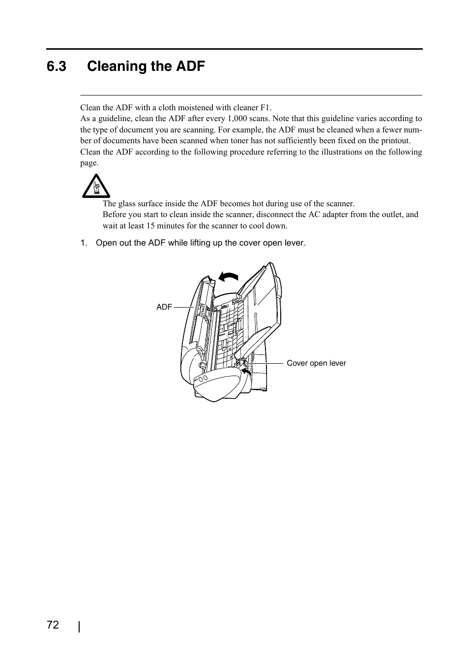 3 cleaning the adf | FUJITSU SCANSNAP! FI-4110EOX2 User Manual | Page 88 / 97