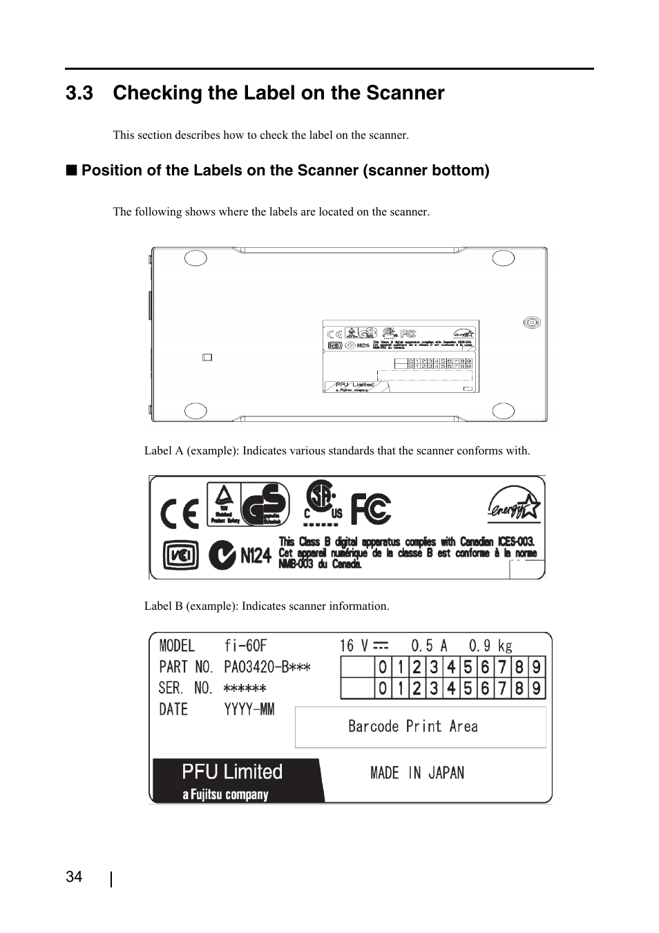 3 checking the label on the scanner | FUJITSU fi-60F User Manual | Page 48 / 55