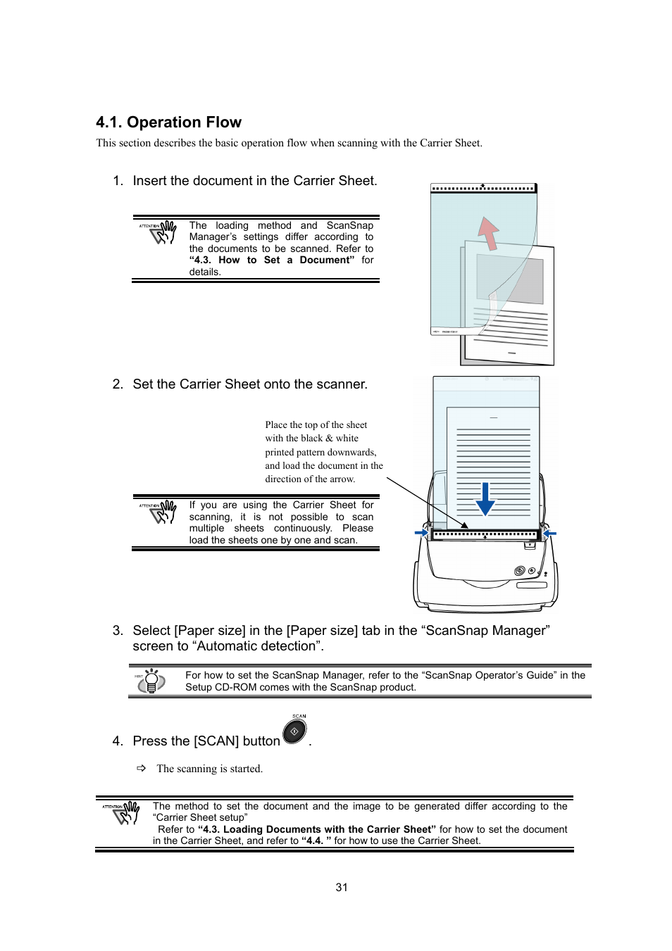 Operation flow | FUJITSU ScanSnap Upgrade P2WW-1860-01EN Scanner User Manual | Page 35 / 55