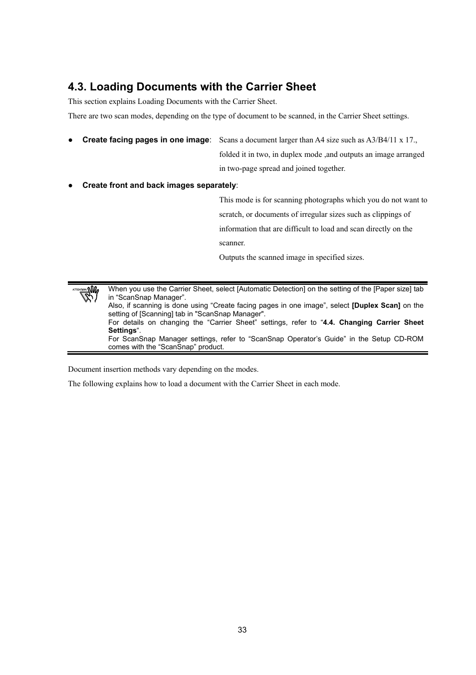 Loading documents with the carrier sheet | FUJITSU ScanSnap Upgrade P2WW-1860-01EN Scanner User Manual | Page 37 / 55