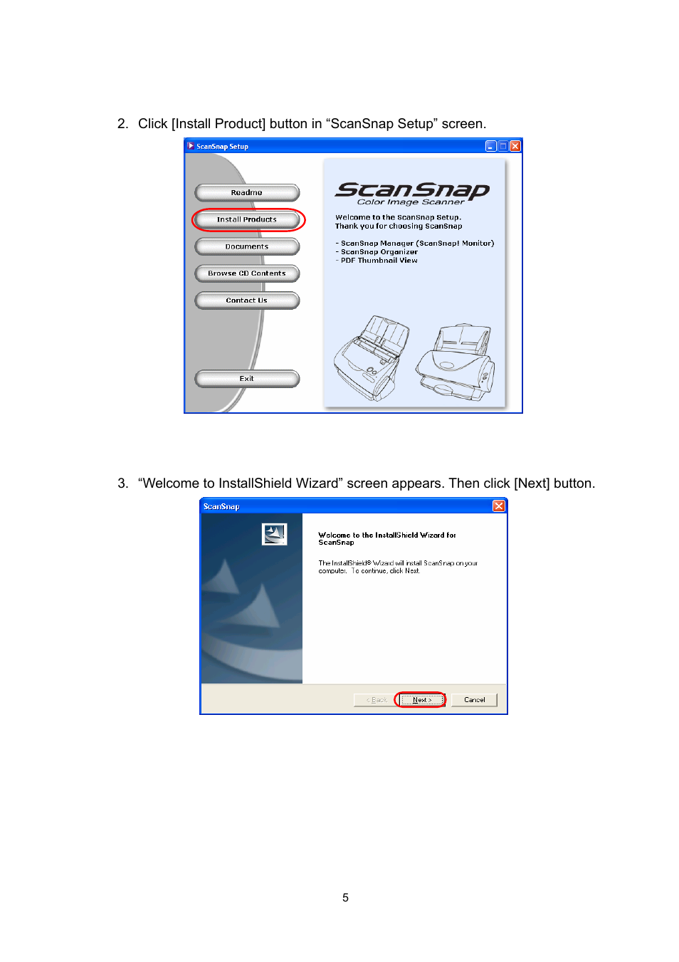 FUJITSU ScanSnap Upgrade P2WW-1860-01EN Scanner User Manual | Page 9 / 55