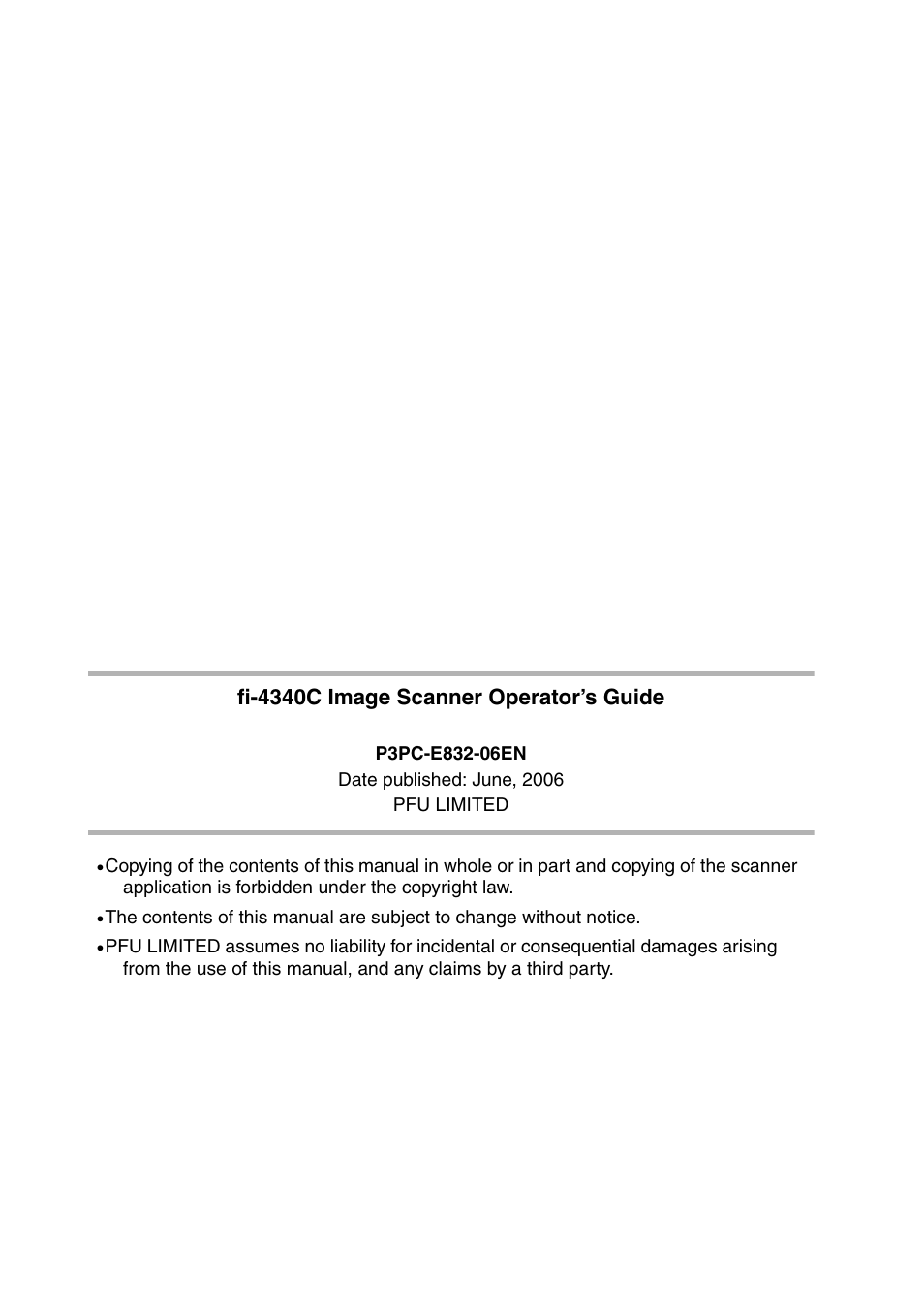 Fi-4340c image scanner operator’s guide | FUJITSU fi-4340C User Manual | Page 114 / 114