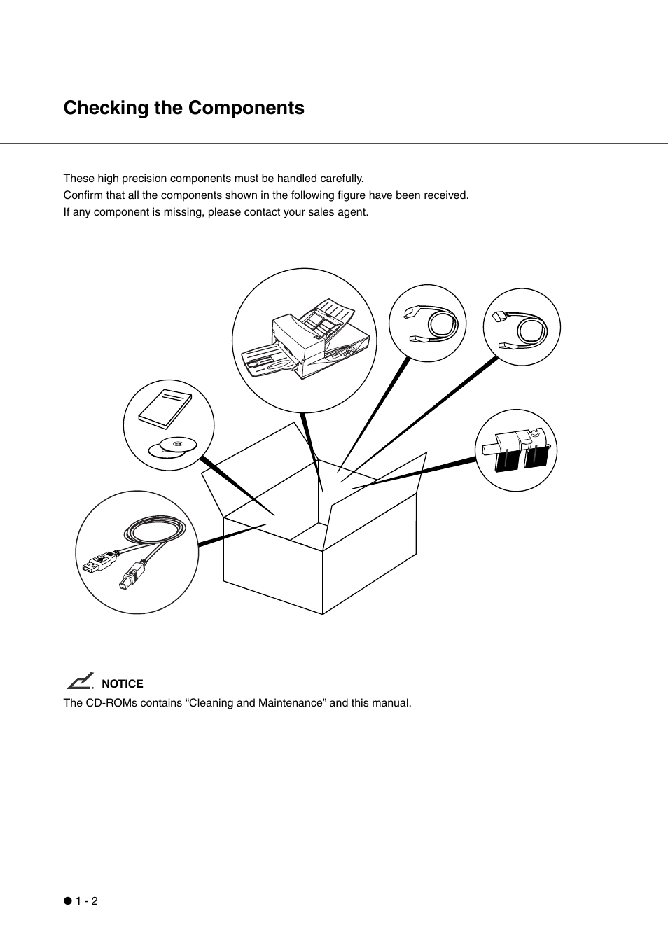 Checking the components, Checking the components -2 | FUJITSU fi-4340C User Manual | Page 22 / 114