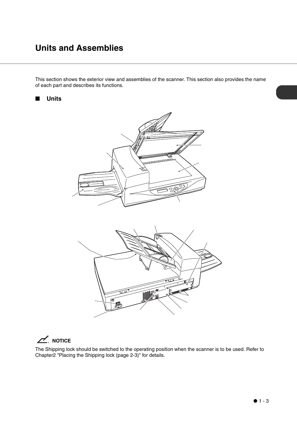 Units and assemblies, Units and assemblies -3 | FUJITSU fi-4340C User Manual | Page 23 / 114