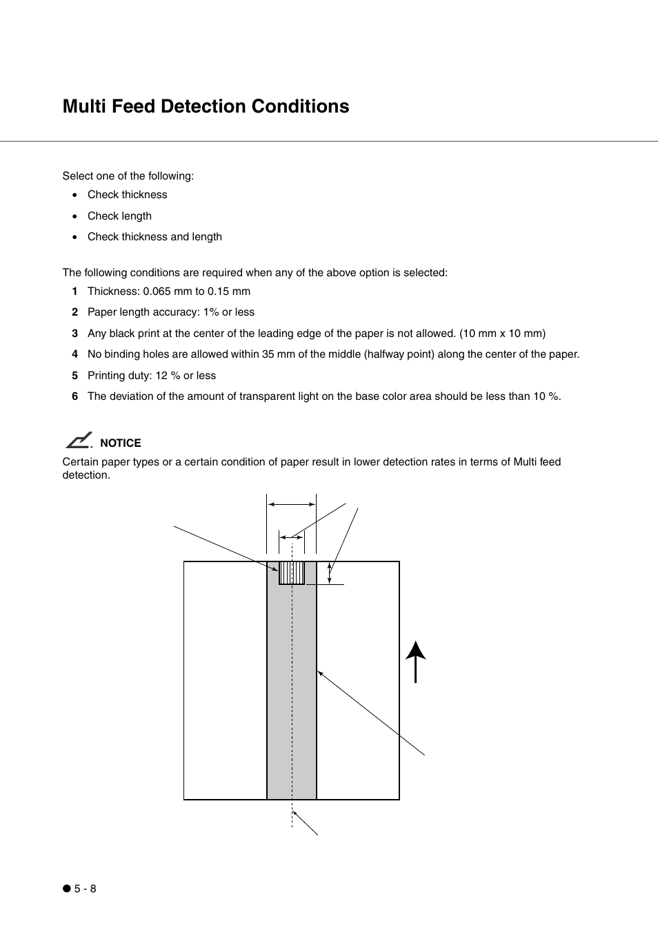 Multi feed detection conditions, Multi feed detection conditions -8 | FUJITSU fi-4340C User Manual | Page 56 / 114