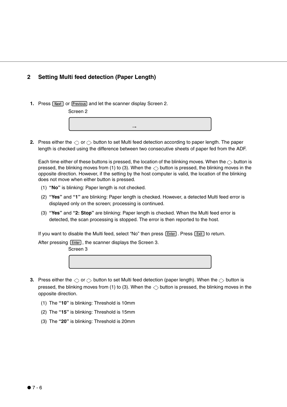 2setting multi feed detection (paper length) | FUJITSU fi-4340C User Manual | Page 70 / 114