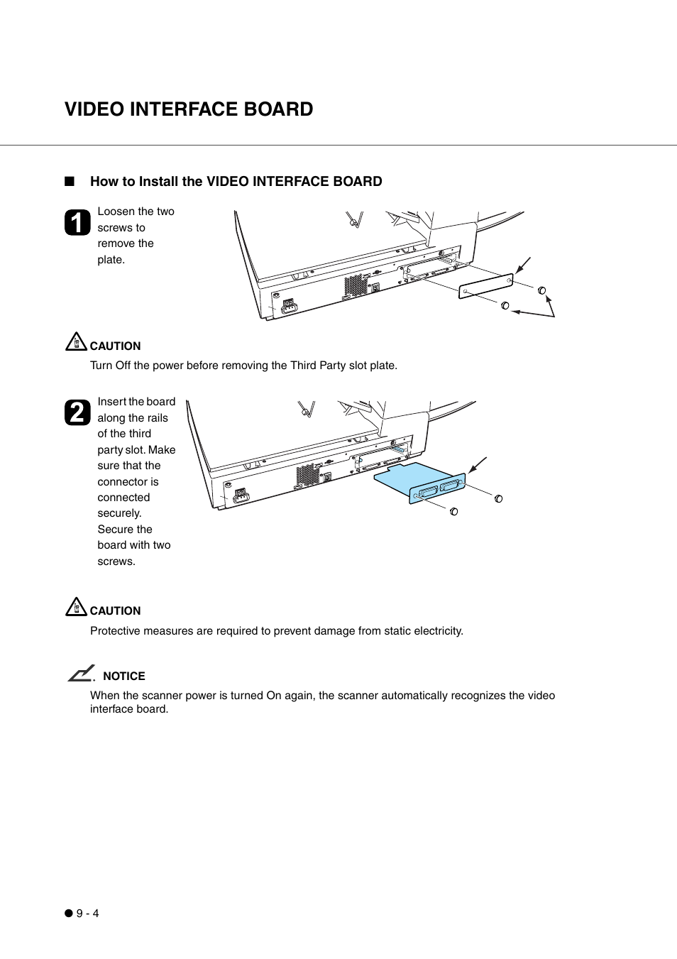 Video interface board, Video interface board -4 | FUJITSU fi-4340C User Manual | Page 92 / 114