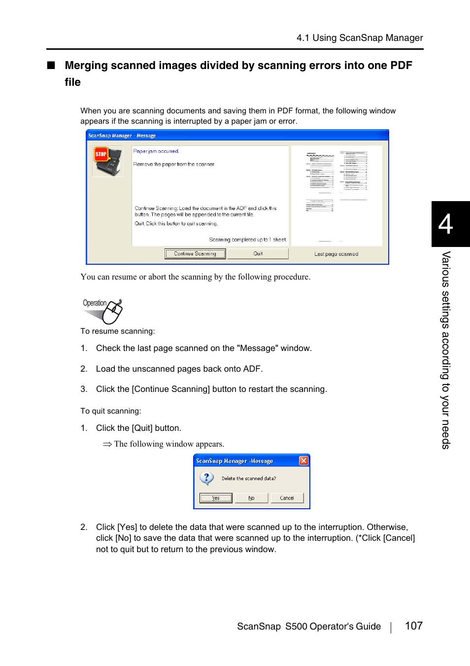 FUJITSU ScanSnap S500 User Manual | Page 125 / 196