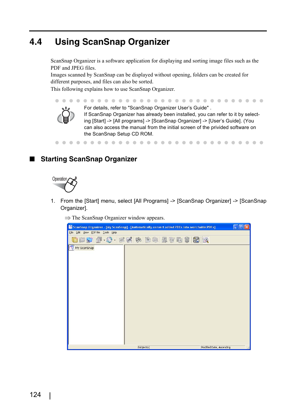 4 using scansnap organizer | FUJITSU ScanSnap S500 User Manual | Page 142 / 196