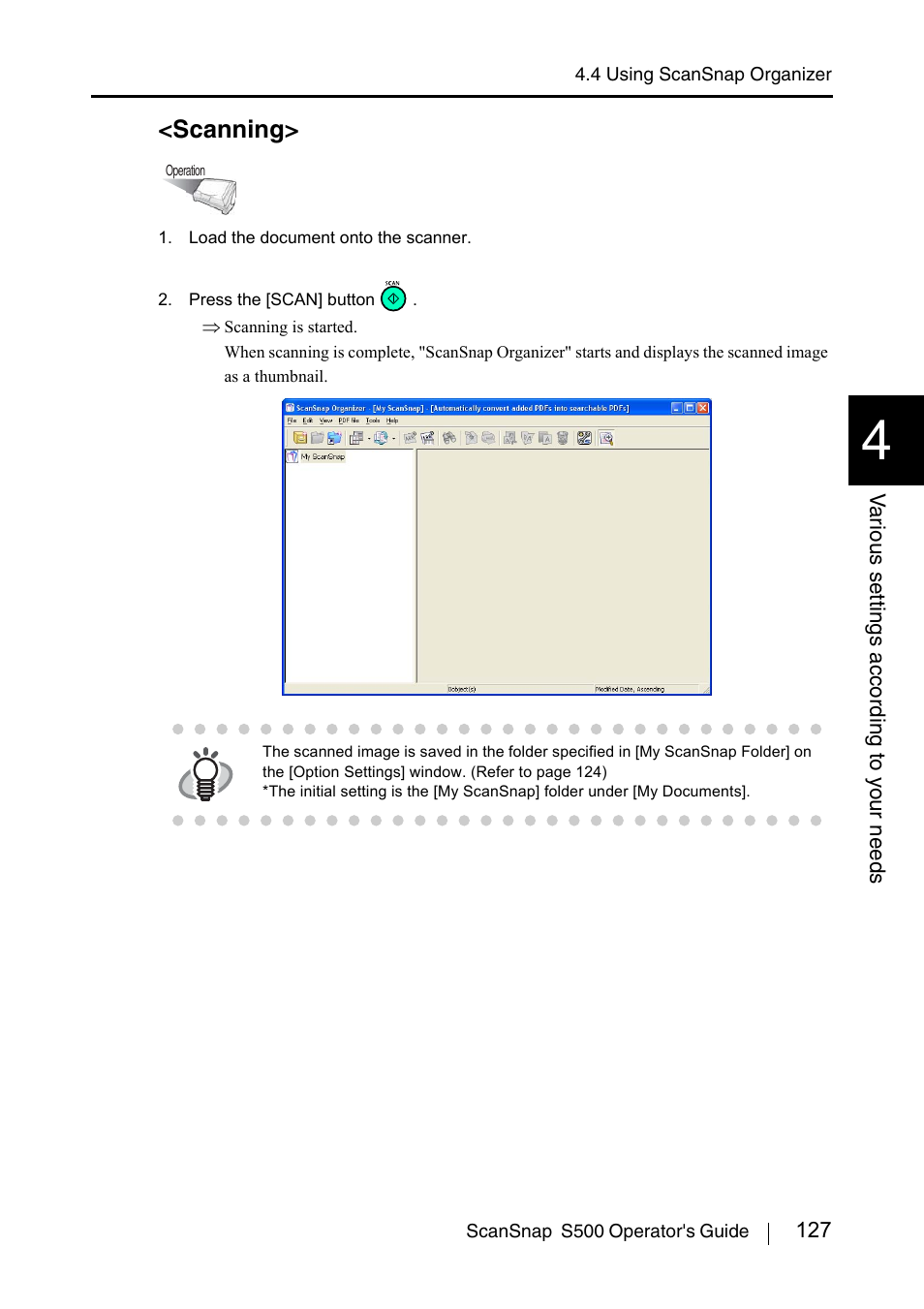 Scanning | FUJITSU ScanSnap S500 User Manual | Page 145 / 196