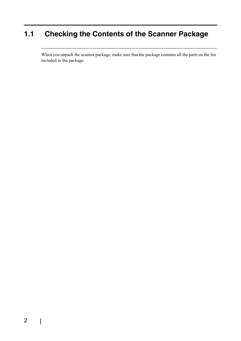 1 checking the contents of the scanner package | FUJITSU ScanSnap S500 User Manual | Page 20 / 196