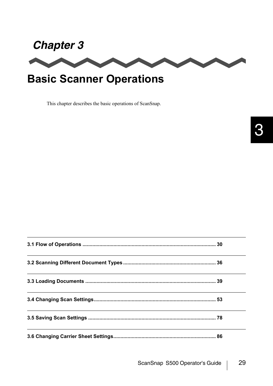 Chapter 3 basic scanner operations | FUJITSU ScanSnap S500 User Manual | Page 47 / 196