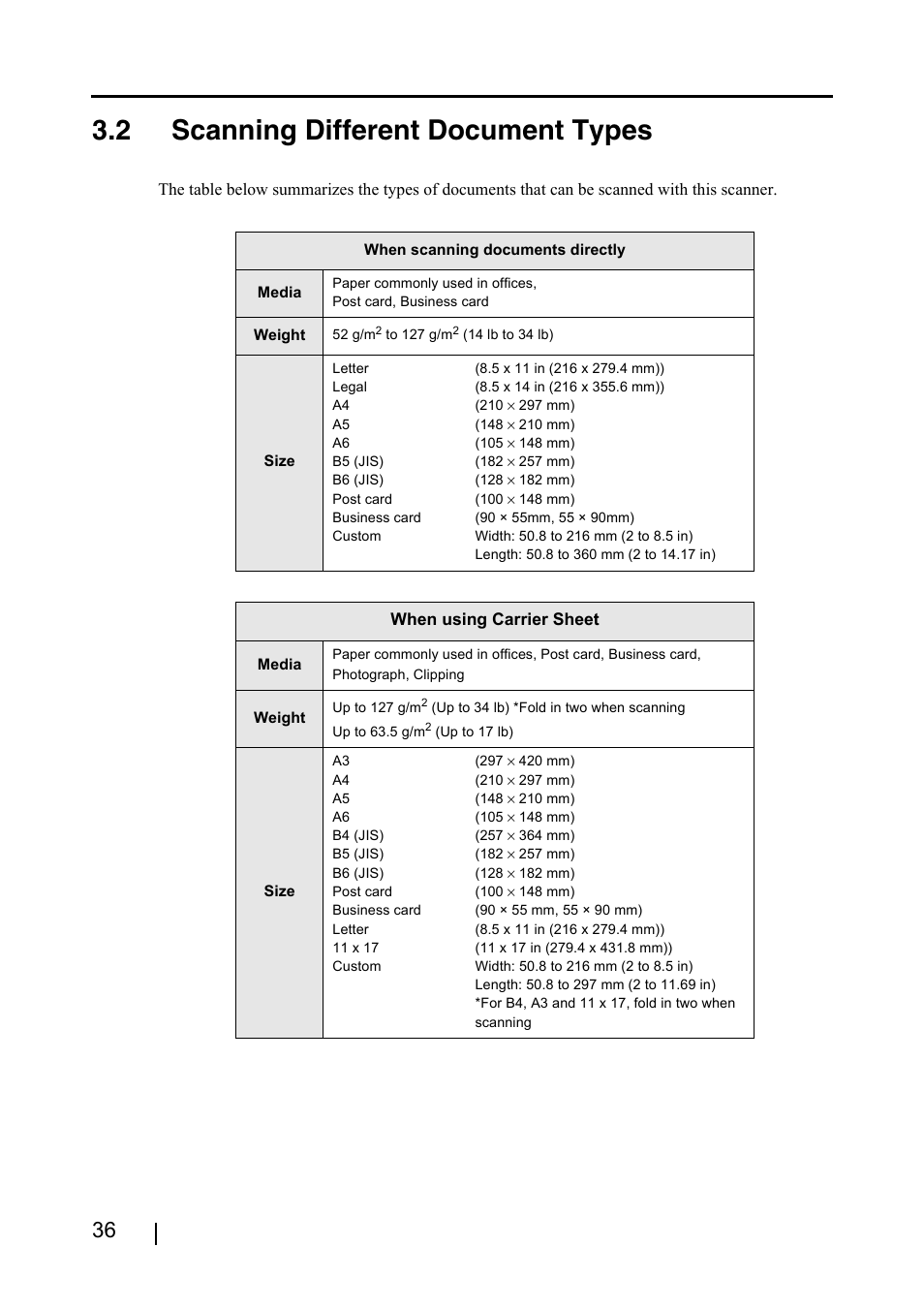 2 scanning different document types | FUJITSU ScanSnap S500 User Manual | Page 54 / 196