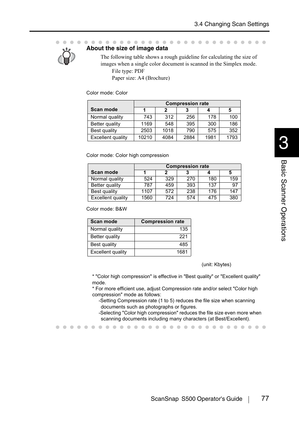 77 basic scanner oper ations | FUJITSU ScanSnap S500 User Manual | Page 95 / 196