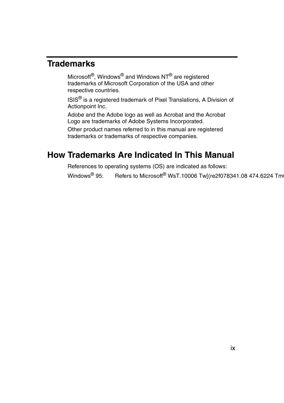 Trademarks, How trademarks are indicated in this manual | FUJITSU fi-4120C User Manual | Page 10 / 180