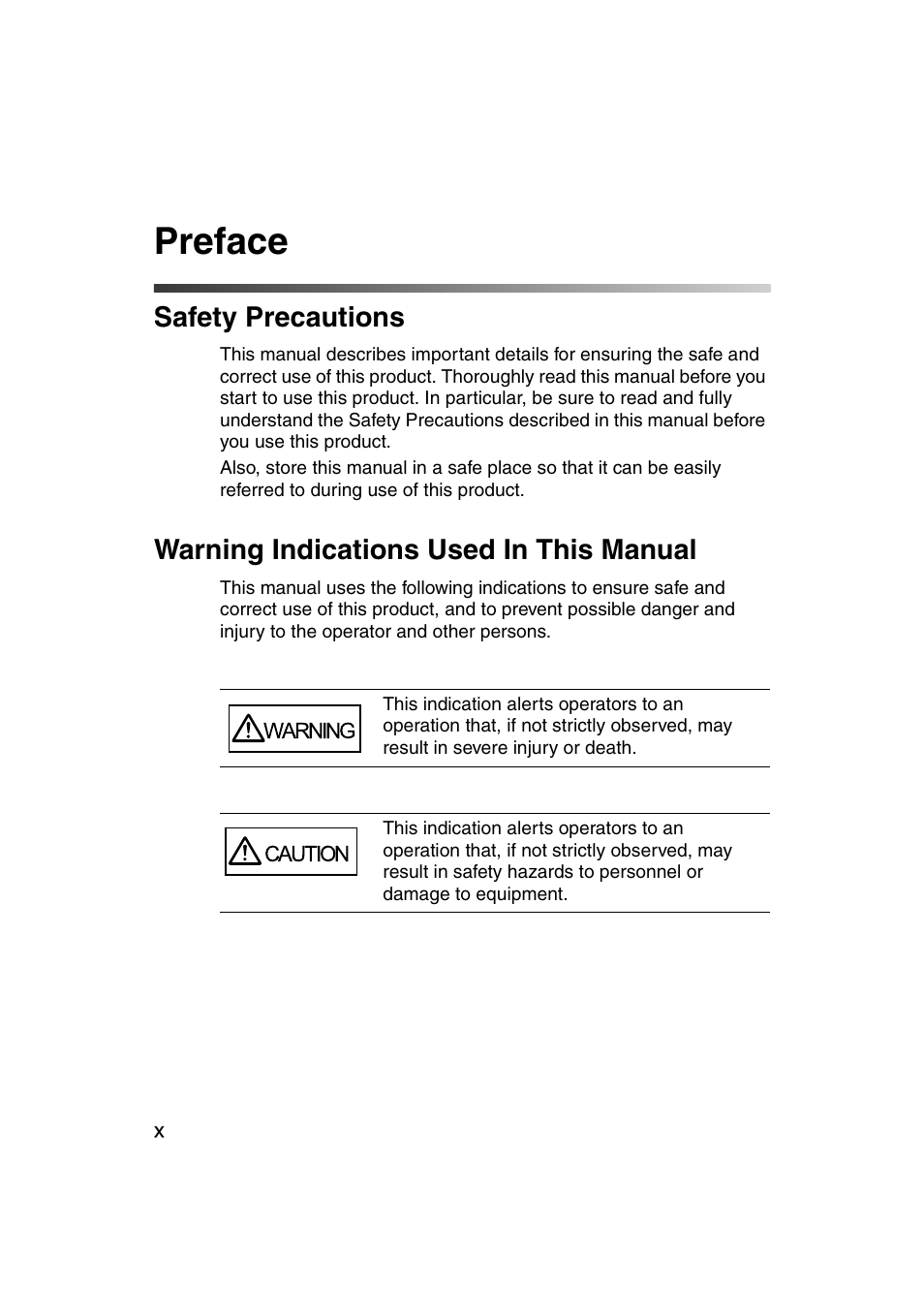 Preface, Safety precautions, Warning indications used in this manual | FUJITSU fi-4120C User Manual | Page 11 / 180