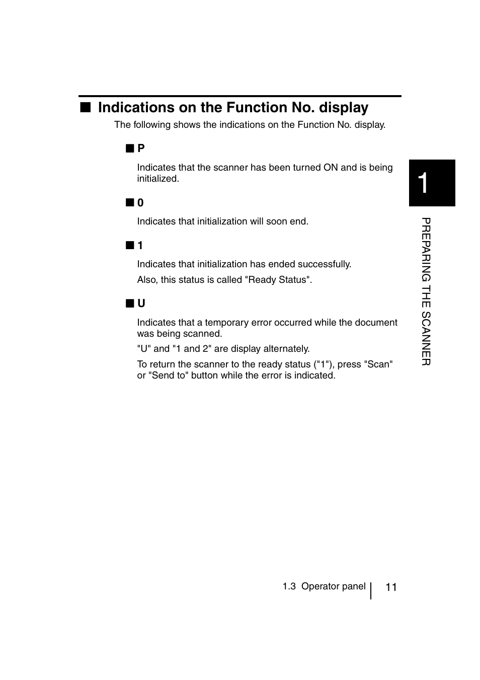 Indications on the function no. display | FUJITSU fi-4120C User Manual | Page 38 / 180