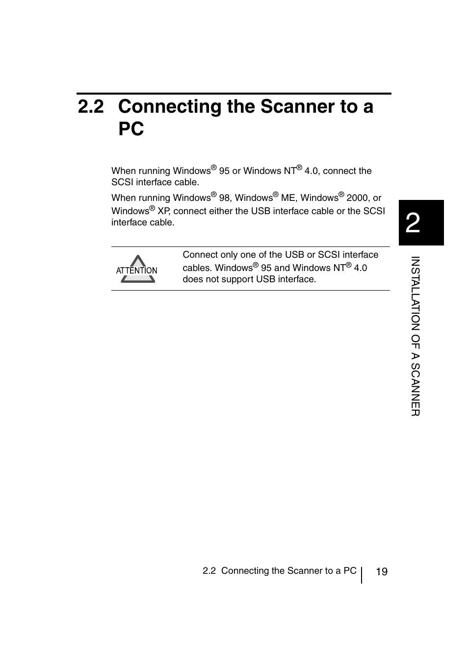 2 connecting the scanner to a pc | FUJITSU fi-4120C User Manual | Page 46 / 180