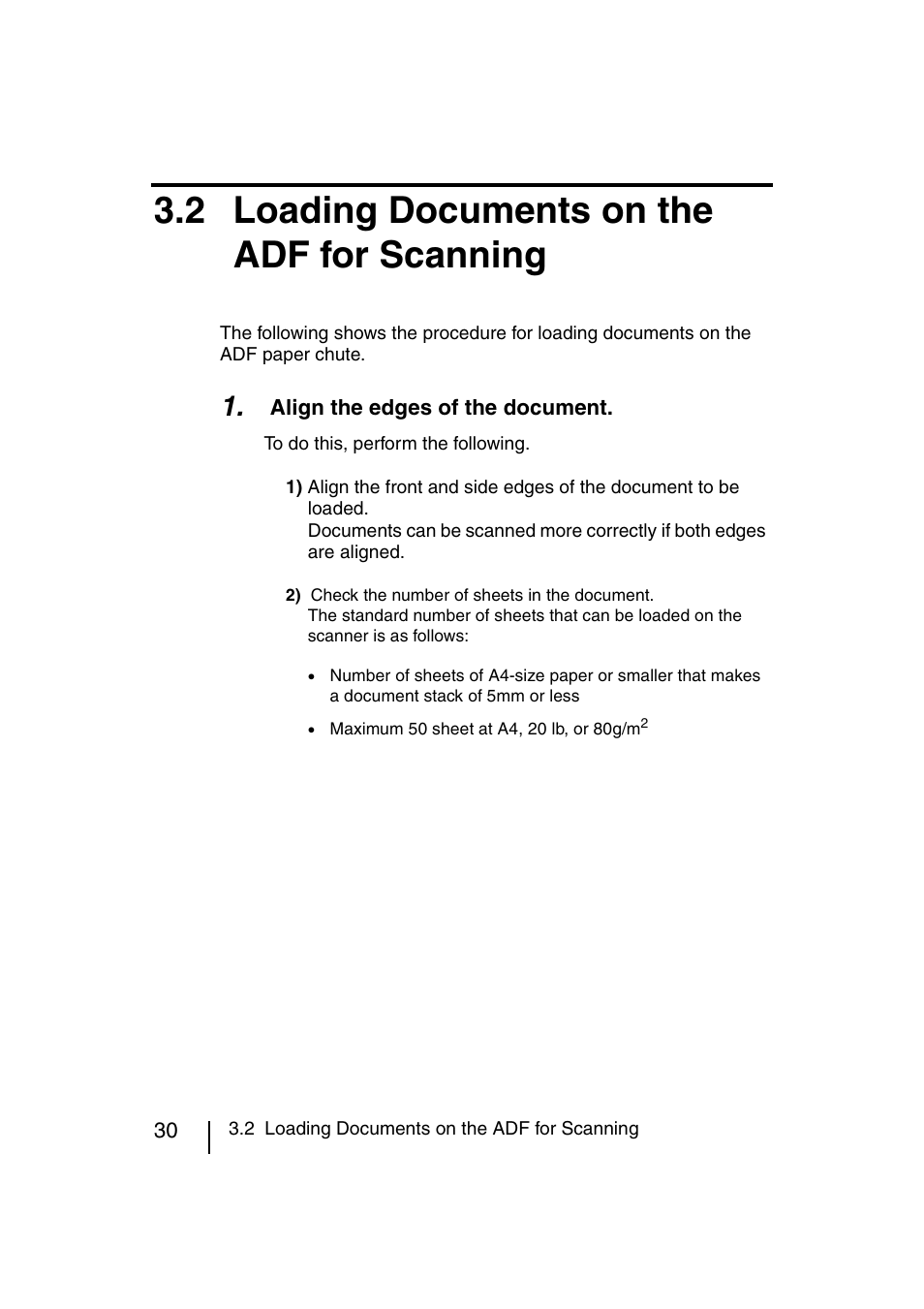 2 loading documents on the adf for scanning | FUJITSU fi-4120C User Manual | Page 57 / 180