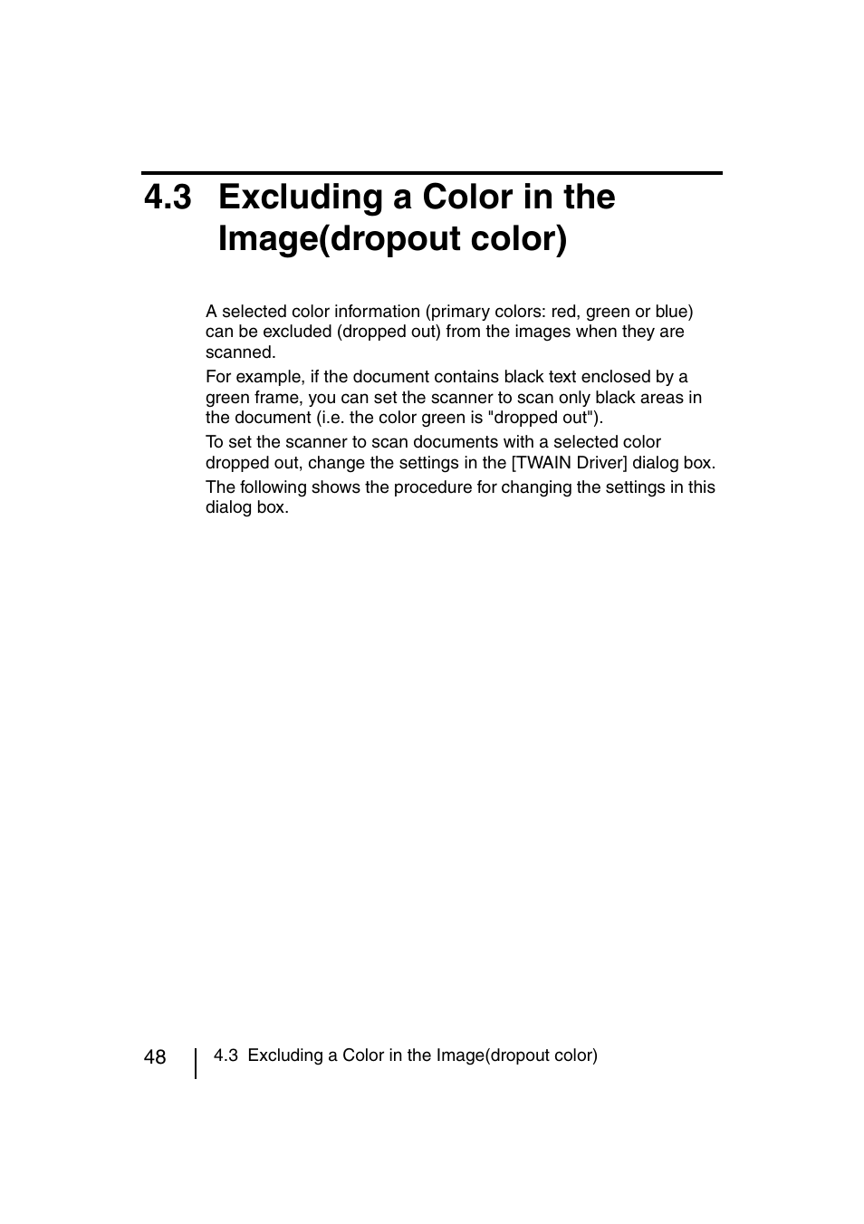 3 excluding a color in the image(dropout color) | FUJITSU fi-4120C User Manual | Page 75 / 180