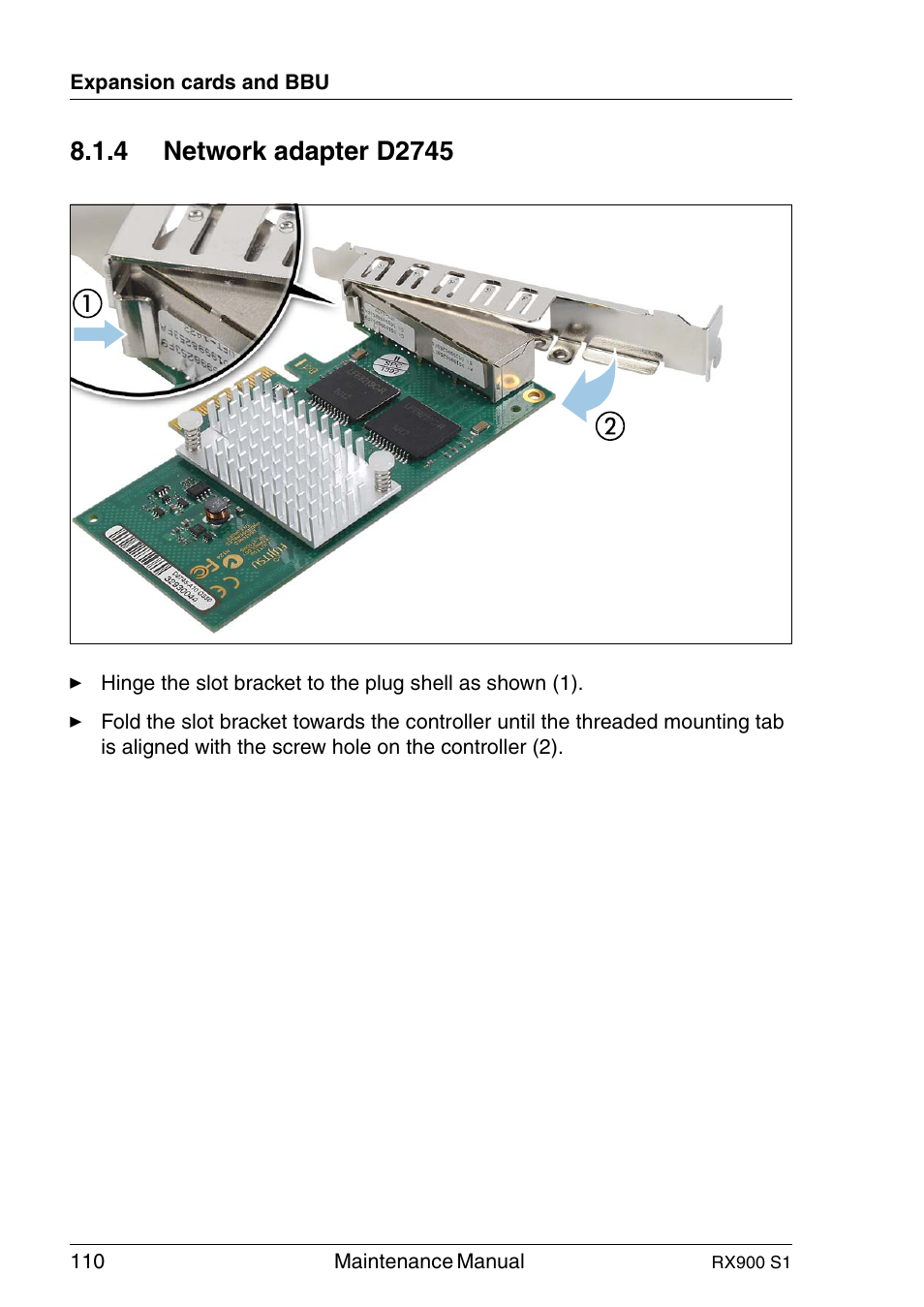 Network adapter d2745 | FUJITSU PRIMERGY RX900 S1 User Manual | Page 110 / 368