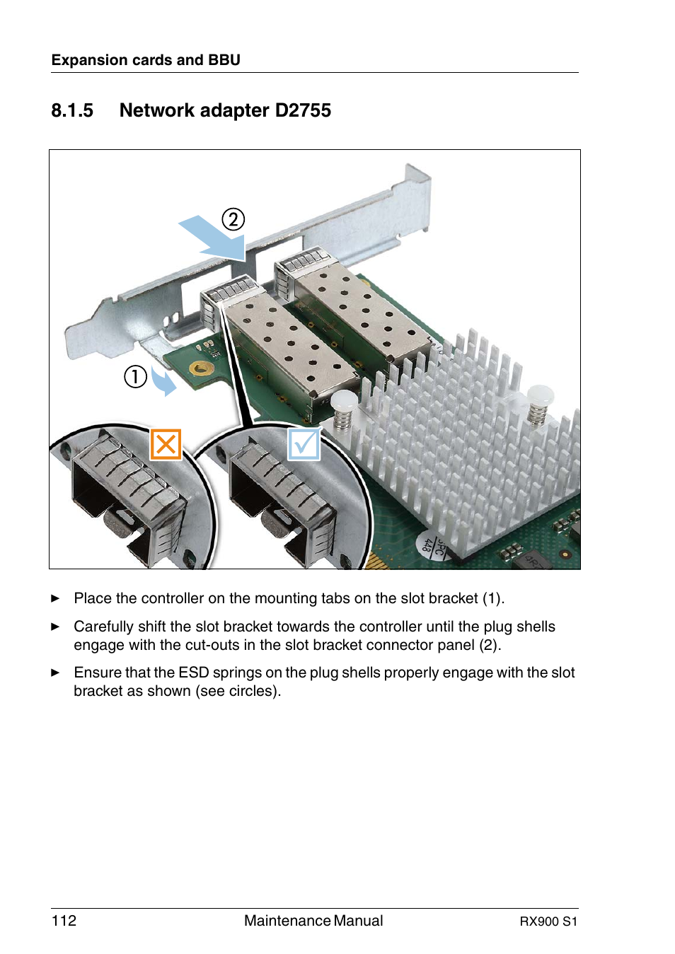 Network adapter d2755 | FUJITSU PRIMERGY RX900 S1 User Manual | Page 112 / 368