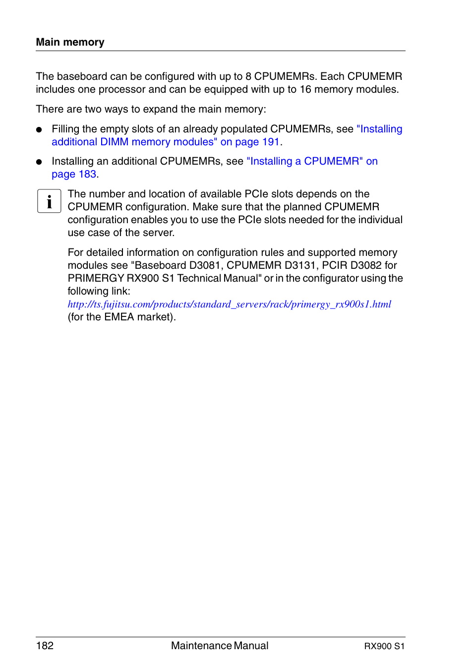 FUJITSU PRIMERGY RX900 S1 User Manual | Page 182 / 368