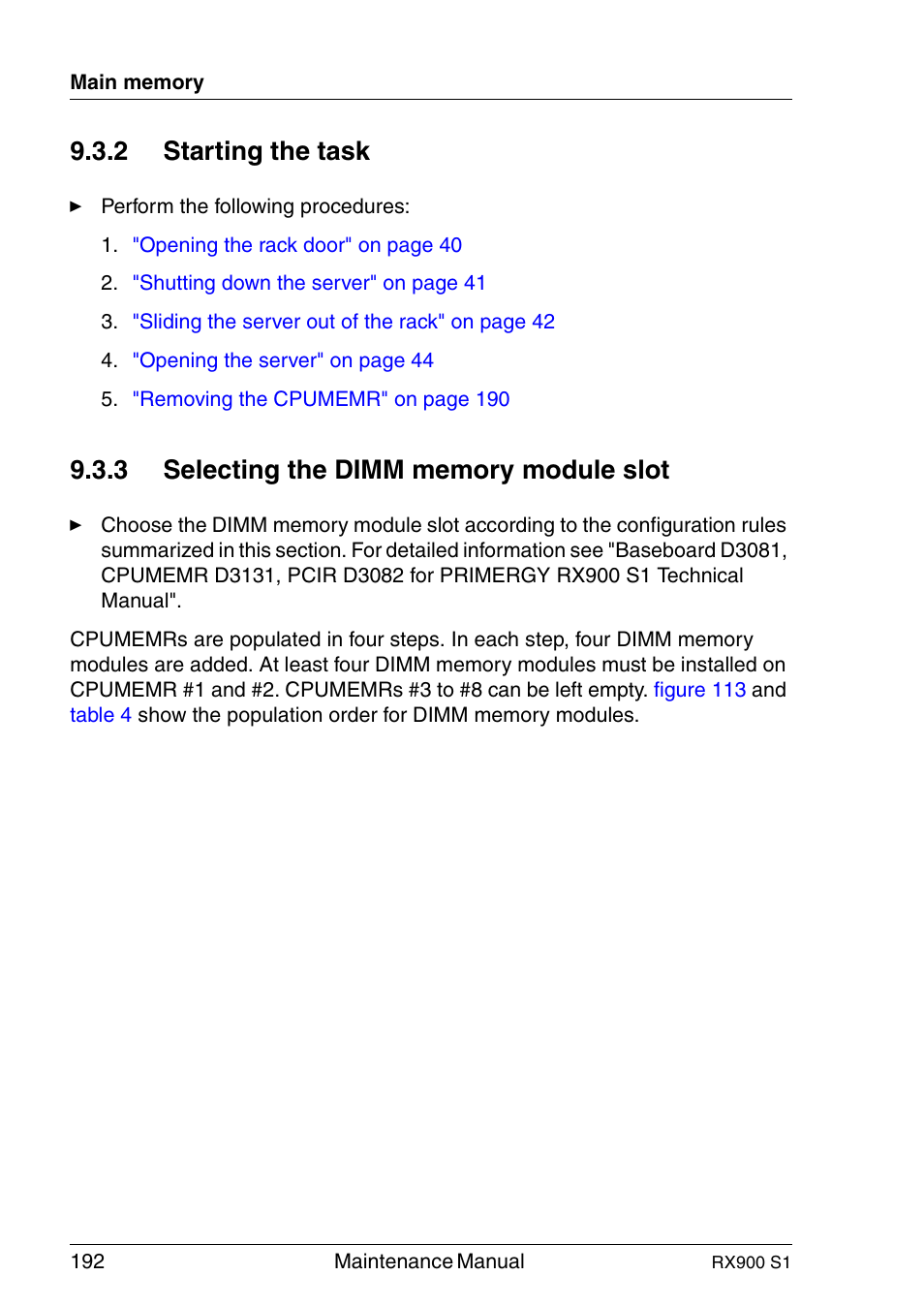 Starting the task, Selecting the dimm memory module slot, Selecting the dimm memory module slot" on | 2 starting the task | FUJITSU PRIMERGY RX900 S1 User Manual | Page 192 / 368