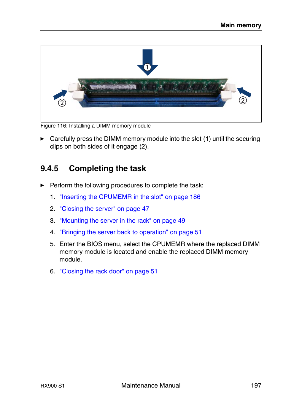 Completing the task, 5 completing the task | FUJITSU PRIMERGY RX900 S1 User Manual | Page 197 / 368