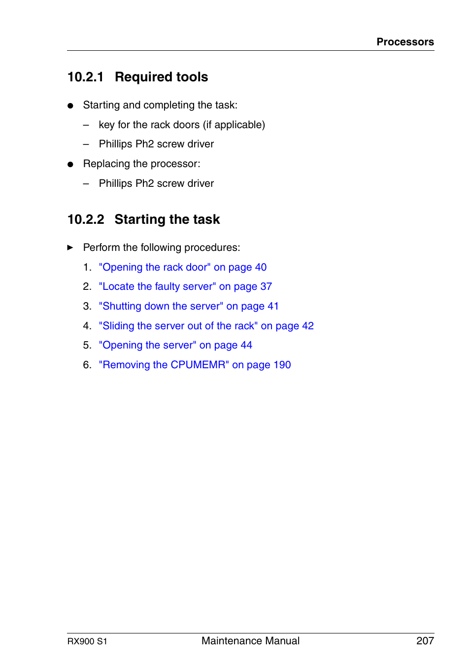 Required tools, Starting the task, 1 required tools | 2 starting the task | FUJITSU PRIMERGY RX900 S1 User Manual | Page 207 / 368