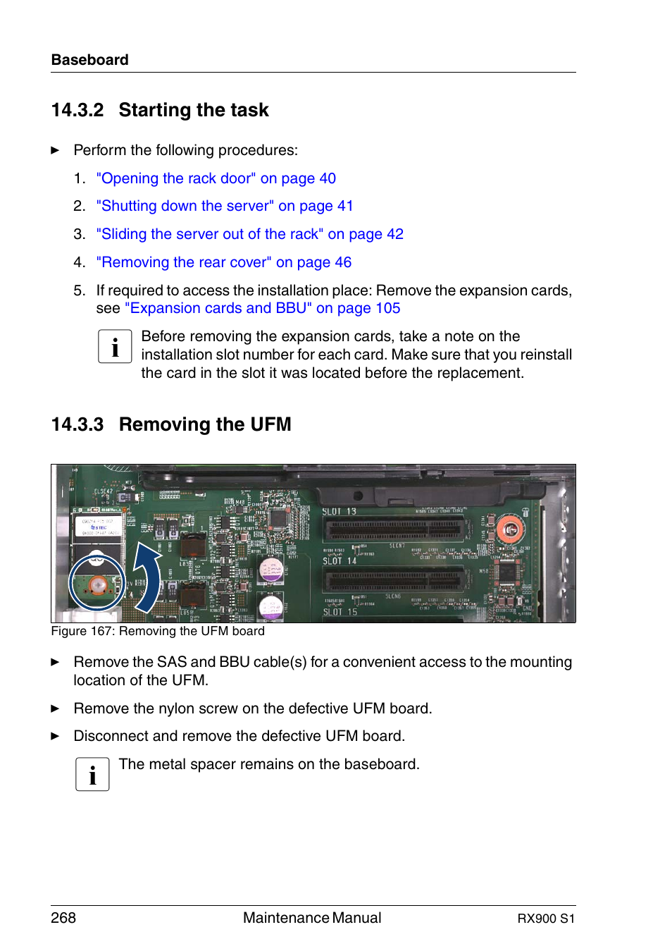 Starting the task, Removing the ufm, 2 starting the task | 3 removing the ufm | FUJITSU PRIMERGY RX900 S1 User Manual | Page 268 / 368
