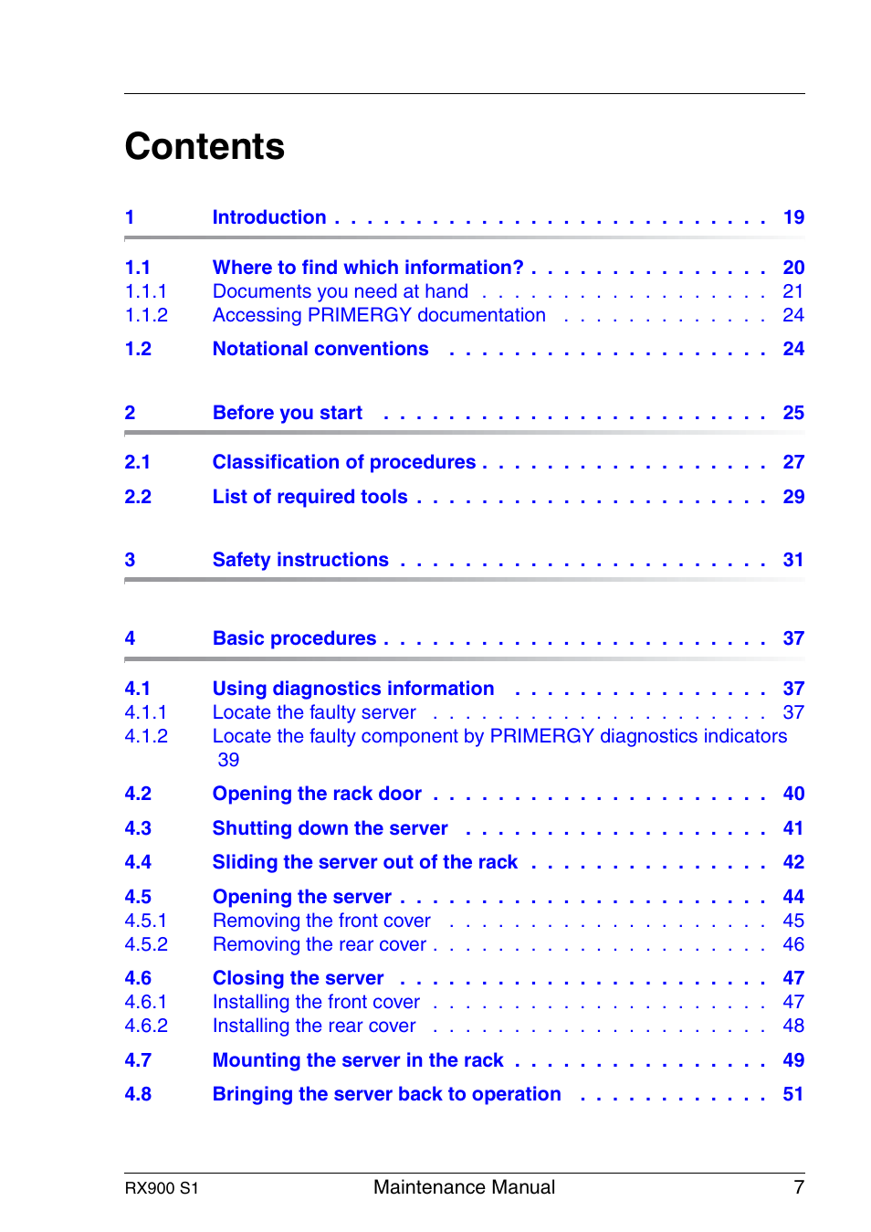 FUJITSU PRIMERGY RX900 S1 User Manual | Page 7 / 368