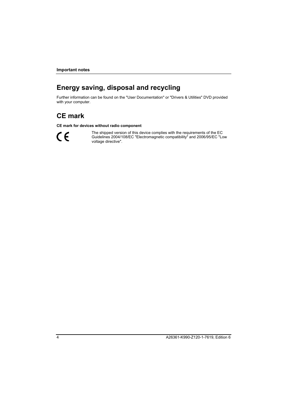 Energy saving, disposal and recycling, Ce mark | FUJITSU Siemens CELCIUS M/V/R User Manual | Page 12 / 92