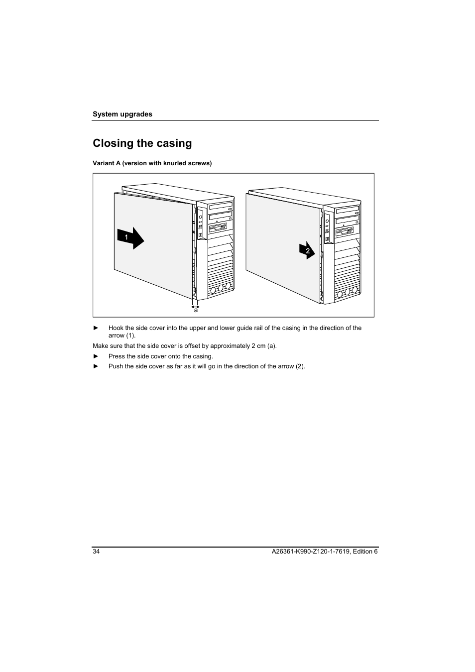 Closing the casing | FUJITSU Siemens CELCIUS M/V/R User Manual | Page 42 / 92
