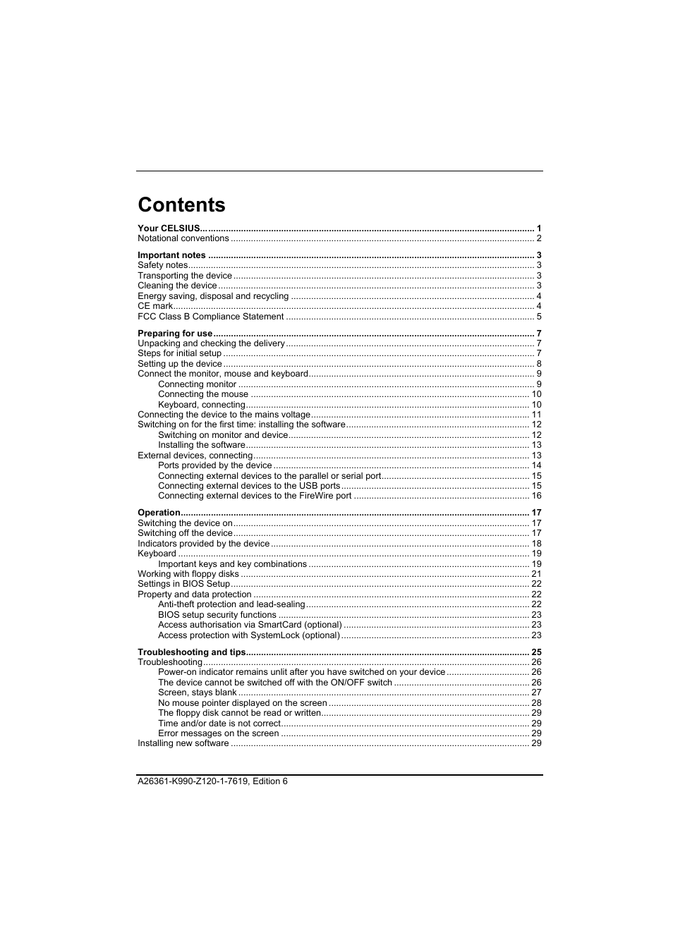 FUJITSU Siemens CELCIUS M/V/R User Manual | Page 7 / 92