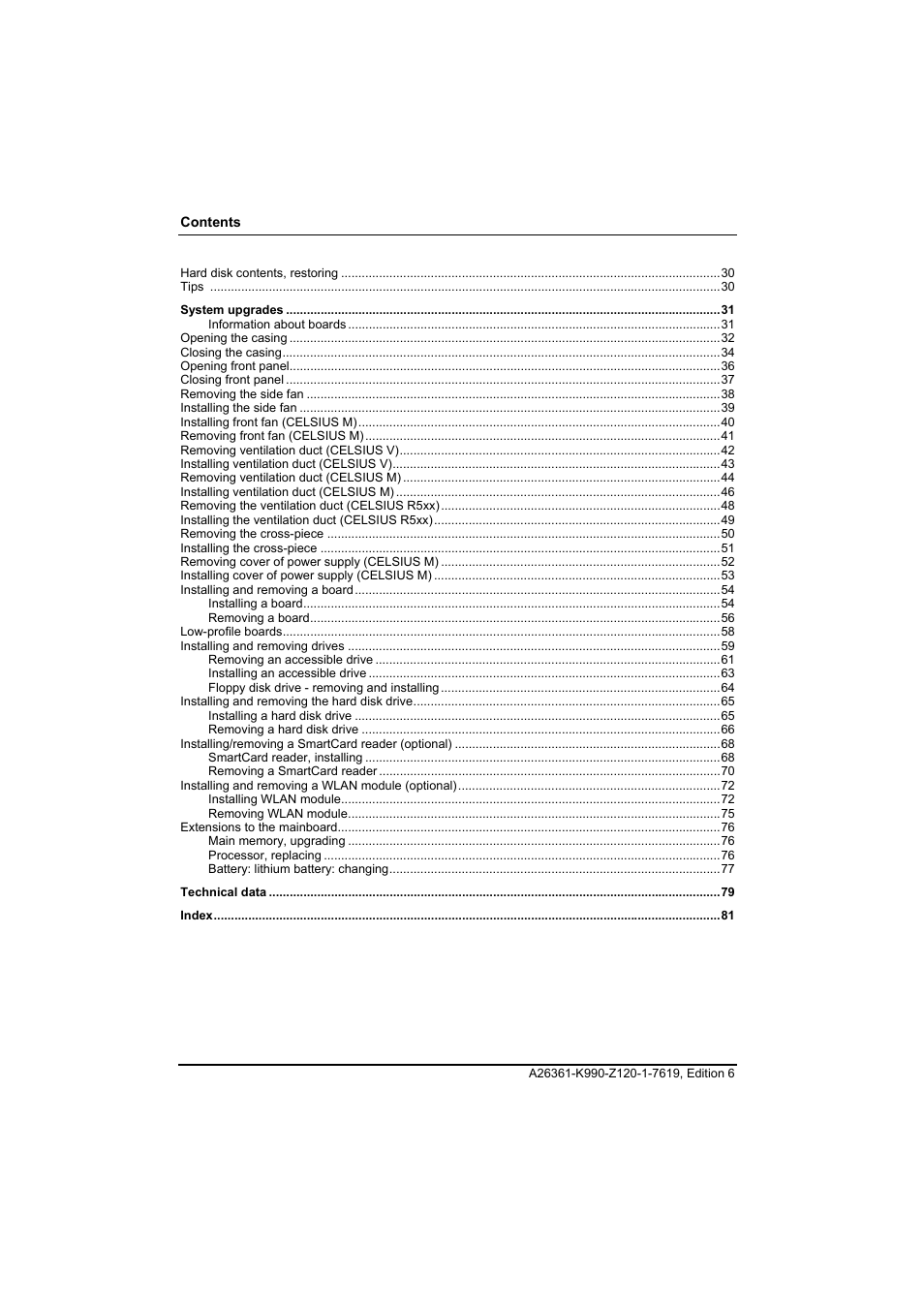 FUJITSU Siemens CELCIUS M/V/R User Manual | Page 8 / 92