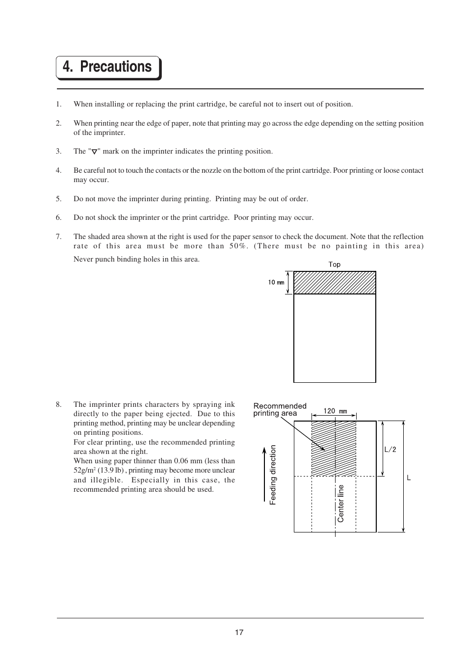 Precautions | FUJITSU fi-434PR User Manual | Page 19 / 44