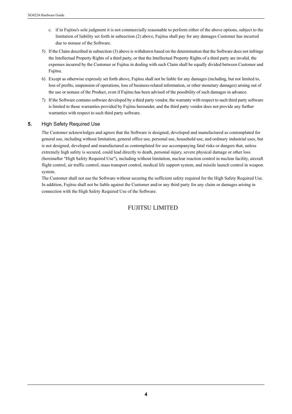 Fujitsu limited | FUJITSU XG0224 User Manual | Page 4 / 47