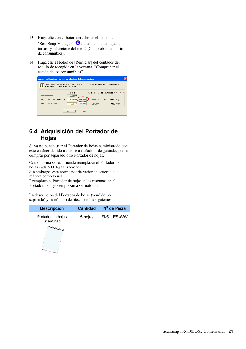Adquisición del portador de hojas | FUJITSU fi-5110EOX2 User Manual | Page 125 / 130