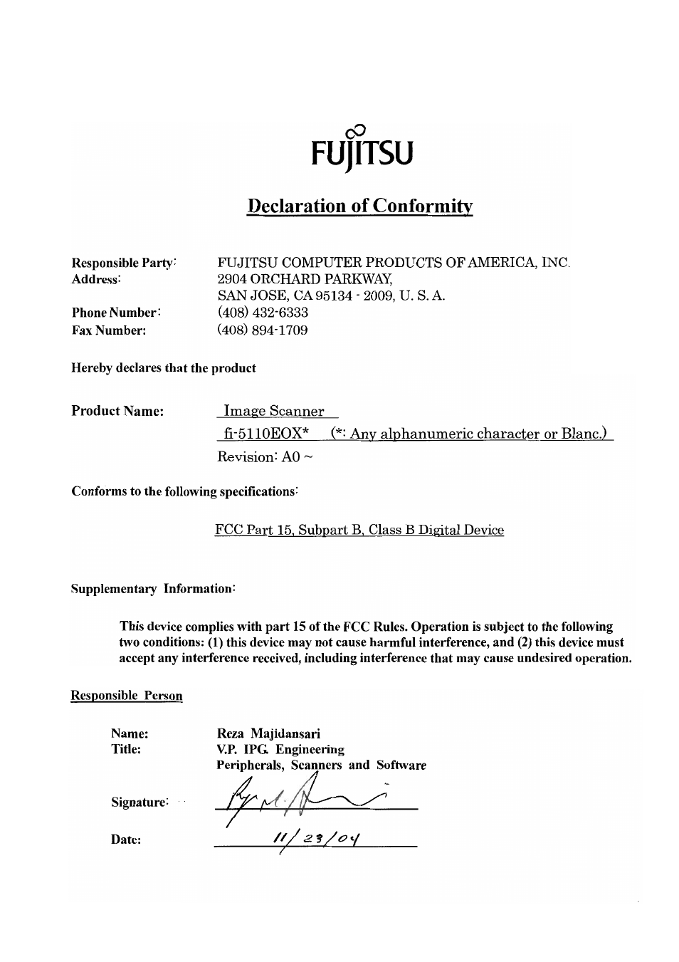 FUJITSU fi-5110EOX2 User Manual | Page 127 / 130