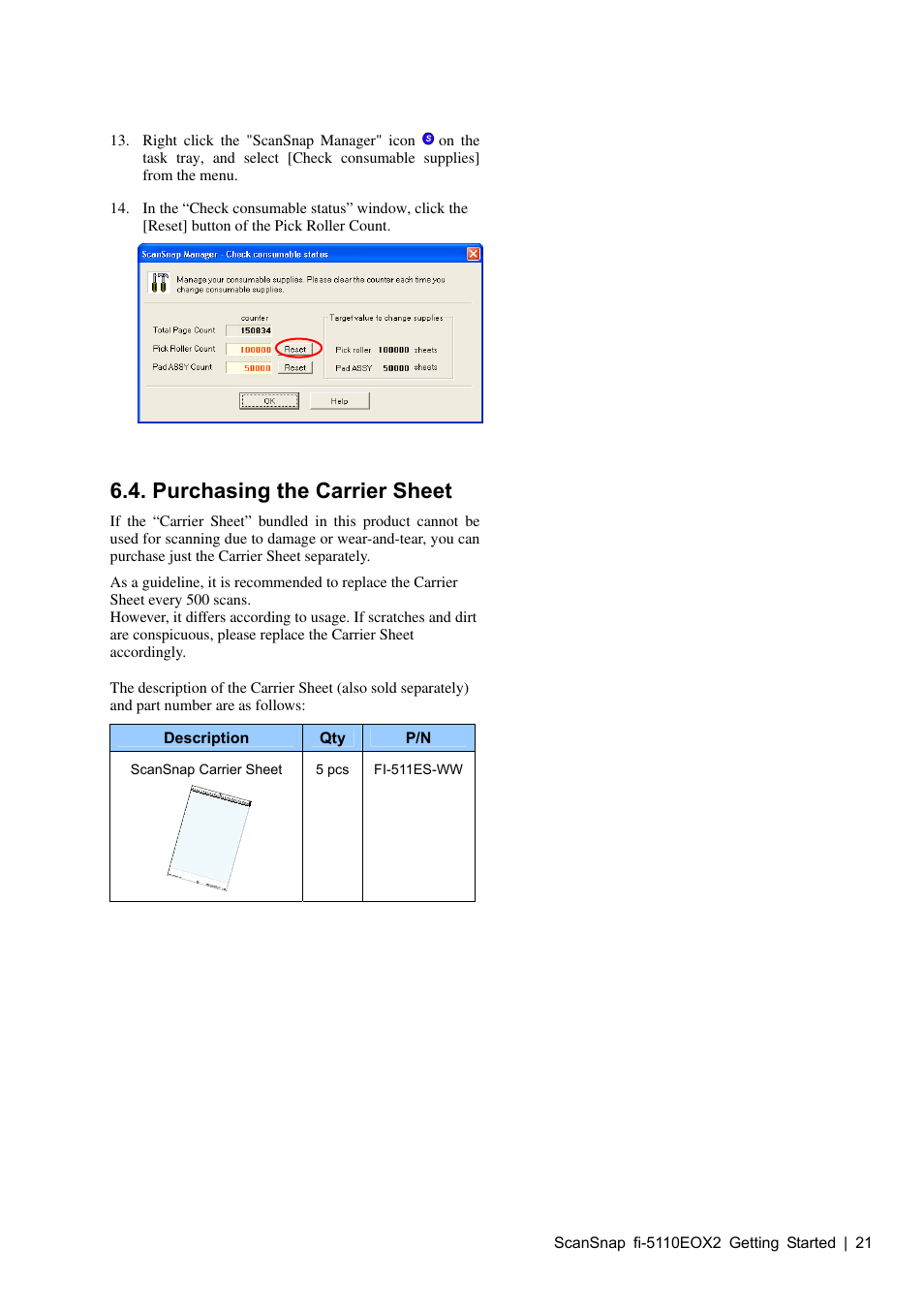 Purchasing the carrier sheet | FUJITSU fi-5110EOX2 User Manual | Page 25 / 130