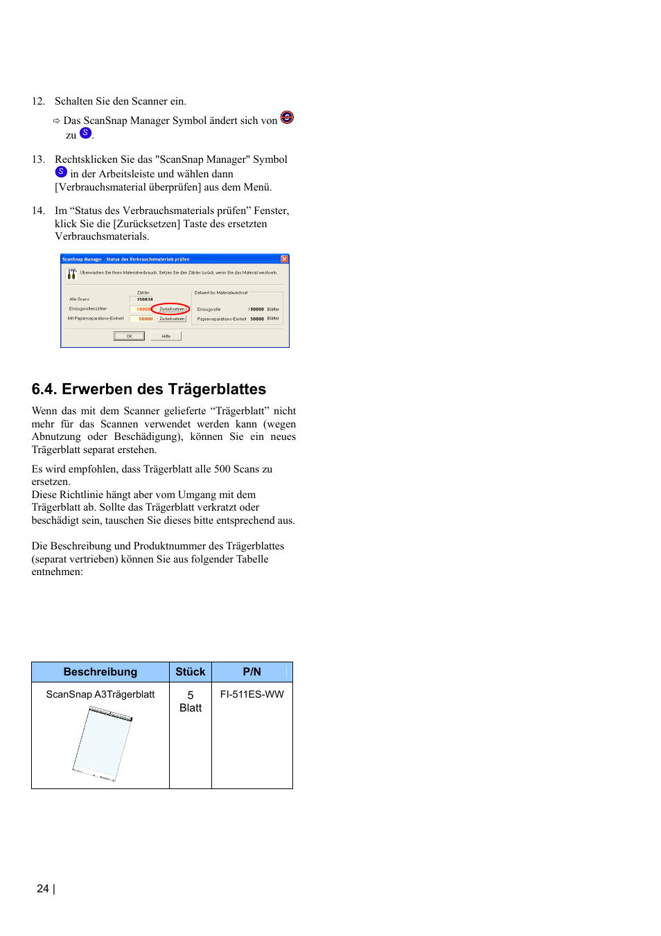 Erwerben des trägerblattes | FUJITSU fi-5110EOX2 User Manual | Page 78 / 130