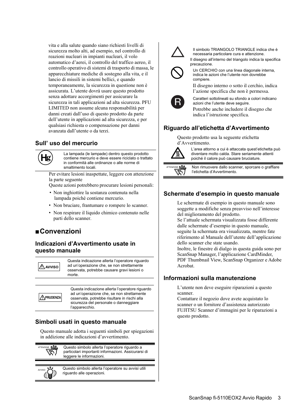 Convenzioni | FUJITSU fi-5110EOX2 User Manual | Page 83 / 130