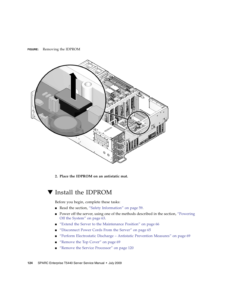 Install the idprom | FUJITSU SPARC T5440 User Manual | Page 150 / 214